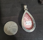 Natural polished Rhodochrosite pendant