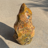 Natural Orbicular Jasper flame