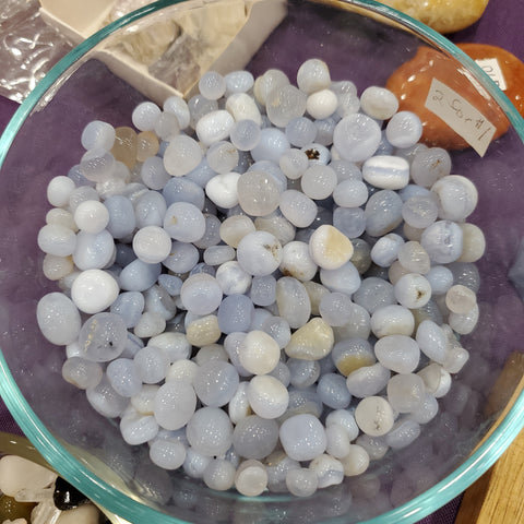 Blue Lace Agate mini tumbles