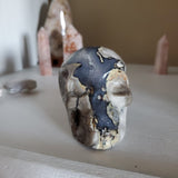 Natural Volcano Agate carved skull