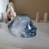 Natural Volcano Agate carved skull