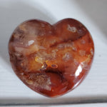 Natural polished Carnelian heart