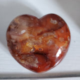 Natural polished Carnelian heart