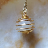 Natural polished tumble cage necklace