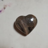 Natural polished Black Moonstone heart
