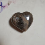 Natural polished Black Moonstone heart