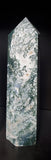 Natural polished Moss Agate point