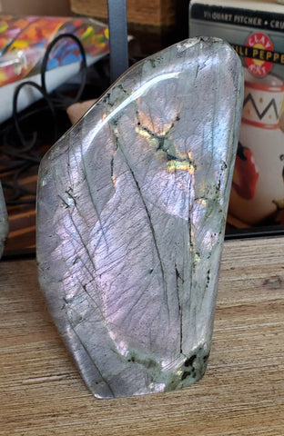 Natural polished purple Labradorite free form