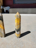 Natural polished Bumblebee Jasper point