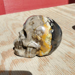 Natural Volcano Agate carved skull