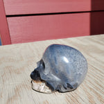 Natural Volcano Agate carved skull