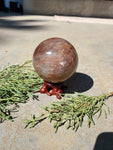 Natural polished Fire Quartz sphere