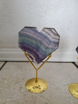 Natural polished Rainbow Fluorite with stand
