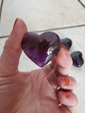 Natural polished Amethyst heart