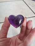 Natural polished Amethyst heart