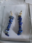 Natural polished chip earrings