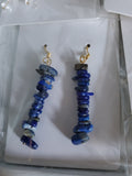 Natural polished chip earrings