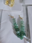 Natural polished chip earrings