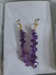 Natural polished chip earrings