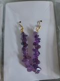 Natural polished chip earrings