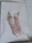 Natural polished chip earrings