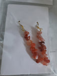 Natural polished chip earrings