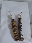 Natural polished chip earrings