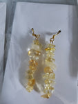 Natural polished chip earrings