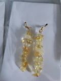 Natural polished chip earrings