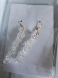 Natural polished chip earrings