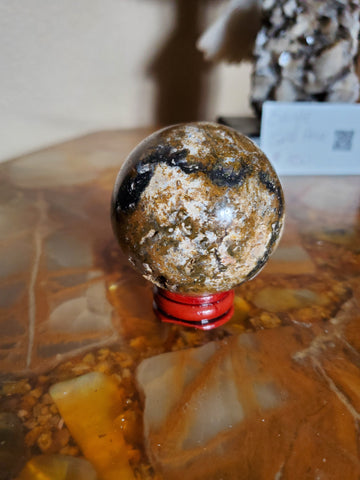 Natural polished Ocean Jasper sphere