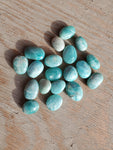 Natural polished Amazonite palm stone