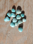 Natural polished carved Amazonite heart