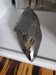 Natural raw Elmwood Calcite with Pyrite