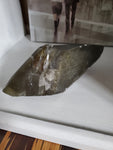 Natural raw Elmwood Calcite with Pyrite