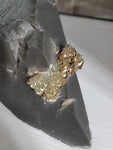 Natural raw Elmwood Calcite with Pyrite