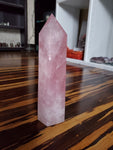 Natural polished Rose Quartz point