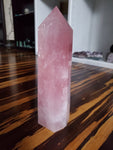 Natural polished Rose Quartz point