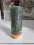 Natural polished Rainbow Fluorite lamp