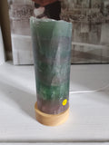 Natural polished Rainbow Fluorite lamp