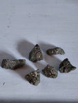 Natural raw pyrite pieces