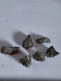 Natural raw pyrite pieces