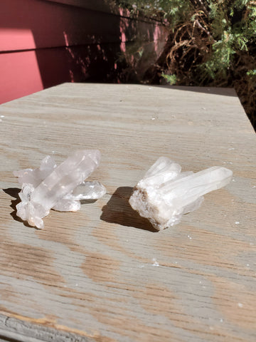 Natural raw Clear Quartz cluster