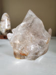 Natural polished carved Smokey Quartz flame