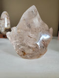 Natural polished carved Smokey Quartz flame