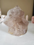 Natural polished carved Smokey Quartz flame