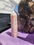 Natural polished Pink Amethyst point