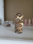 Natural polished carved Septarian bear