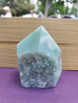 Natural polished top Green Aventurine point