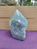 Natural polished top Green Aventurine point